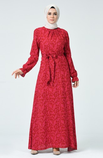 Fuchsia Hijab Dress 60071-01