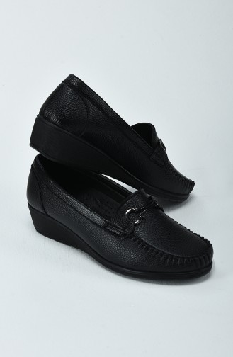 Bayan Dolgu Topuk Ayakkabı 0220-01 Siyah