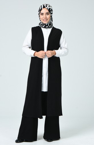 Medium Length Seasonal Vest Black 1231-01
