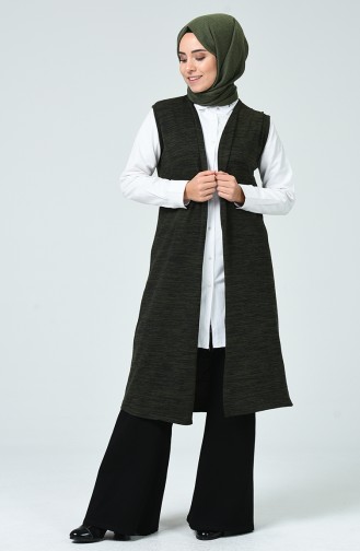 Dark Khaki Waistcoats 1232-01