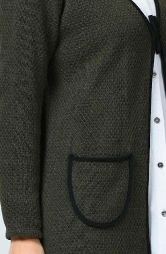 Pocket Cardigan Khaki 2052-02