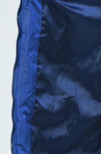 Puffer Jacket with Hood 4003-03 Saxe Blue 4003-03