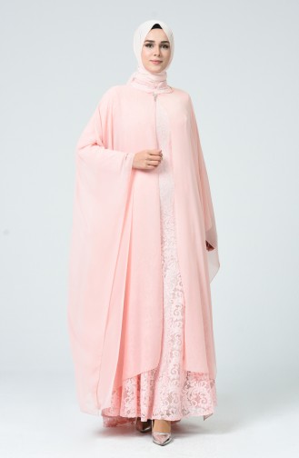 Habillé Hijab Saumon 1009-02