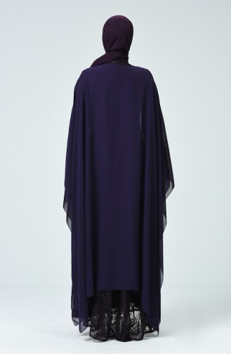 Lila Hijab-Abendkleider 1009-03
