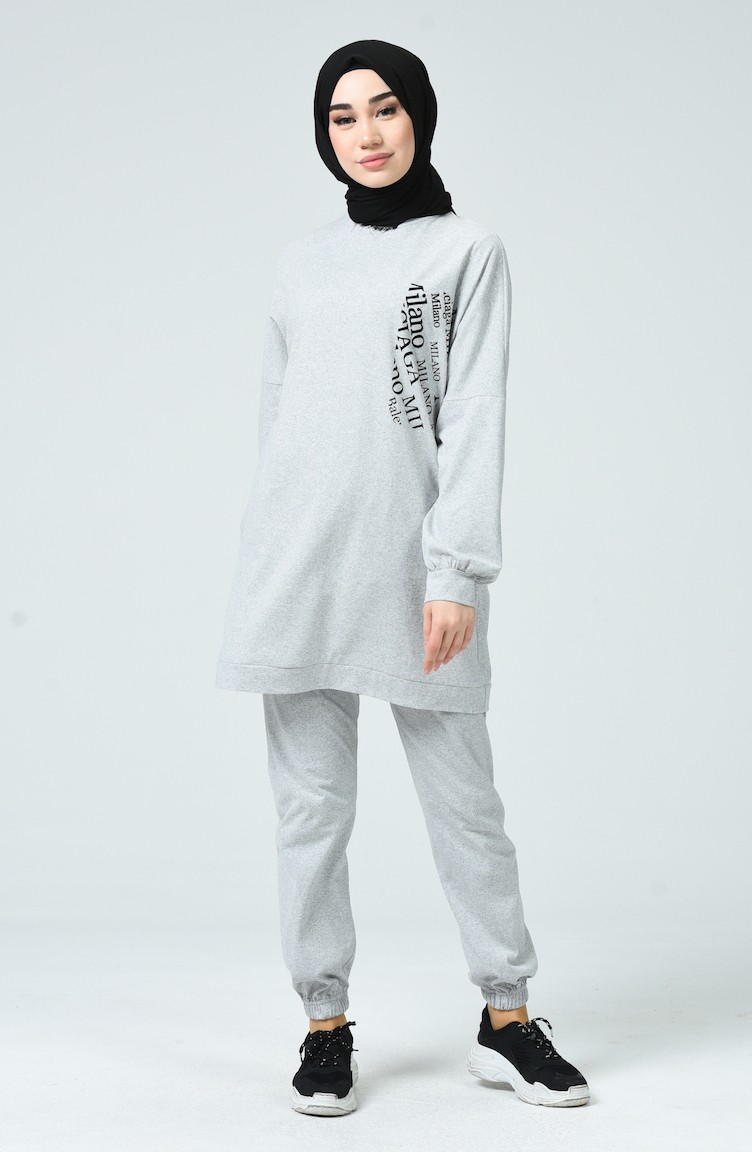gray sweatsuit set