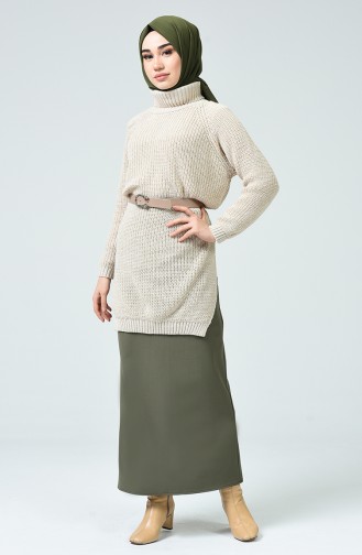 Pencil Skirt Khaki 1332ETK-01