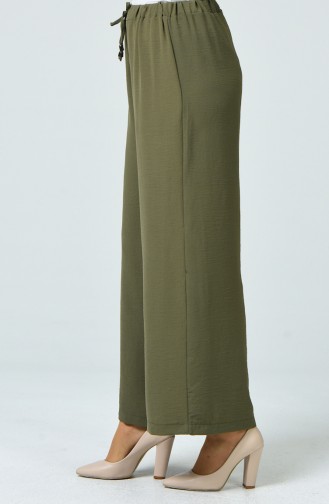 Aerobin Fabric wide-leg Trousers 0059-01 Khaki 0059-01