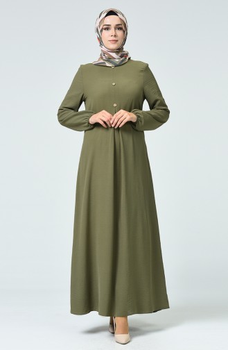 Khaki Hijab Dress 0050-05