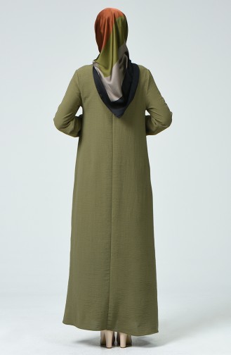 Aerobin Fabric Sleeve Elastic Dress 0061-02 Khaki 0061-02