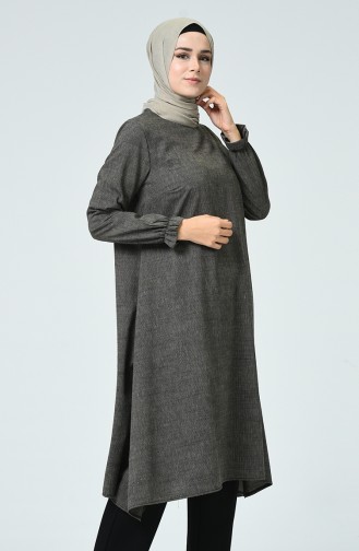 Tunique Long Manche Élastique 1241TNK-01 Gris 1241TNK-01