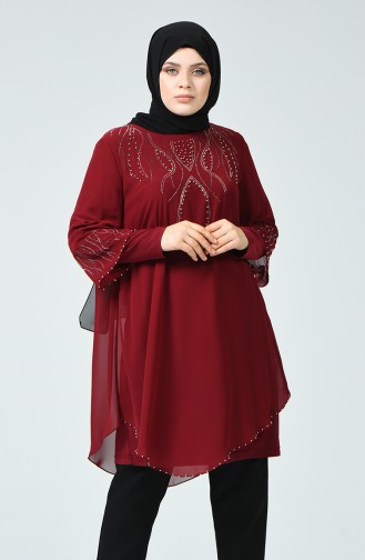 Claret Red Blouse 2222-03