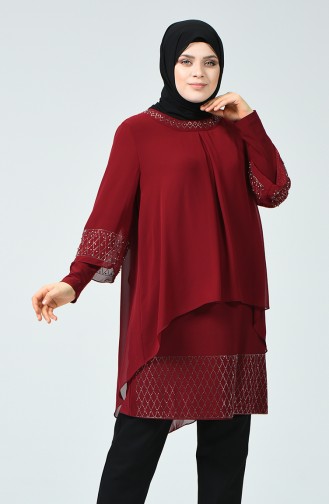 Claret Red Blouse 2223-02
