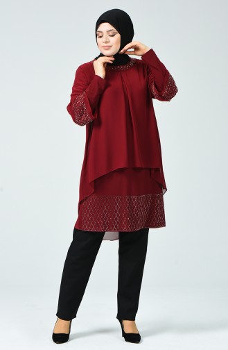Weinrot Bluse 2223-02