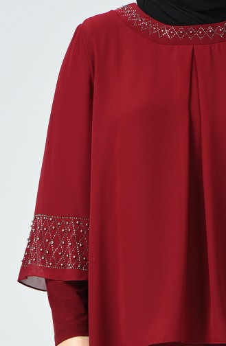 Claret red Blouse 2223-02