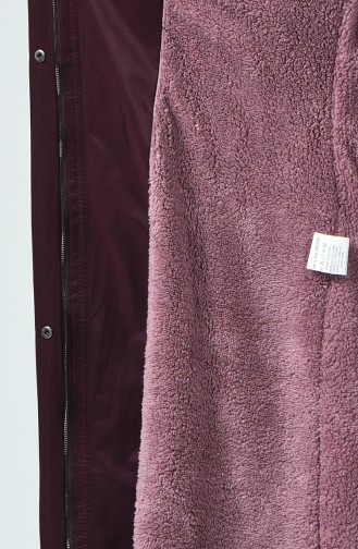Caban Doublure a Fourrure Grande Taille  0277-02 Plum Foncé 0277-02