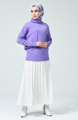 Pull Tricot Col Roulé 0562-03 Lilas 0562-03