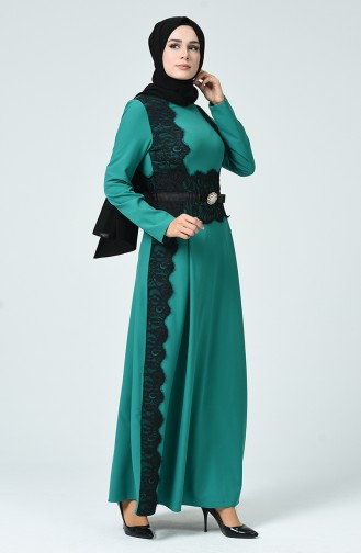 Grün Hijab-Abendkleider 3951-05