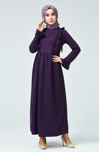 Frilled Dress 1424-02 Purple 1424-02