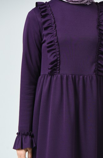 Frilled Dress 1424-02 Purple 1424-02