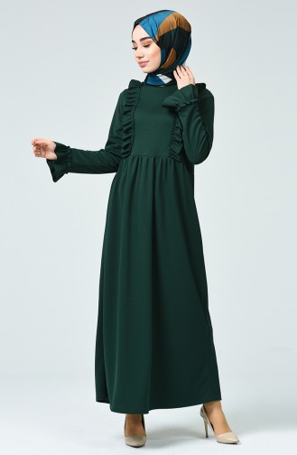 Smaragdgrün Hijab Kleider 1424-03