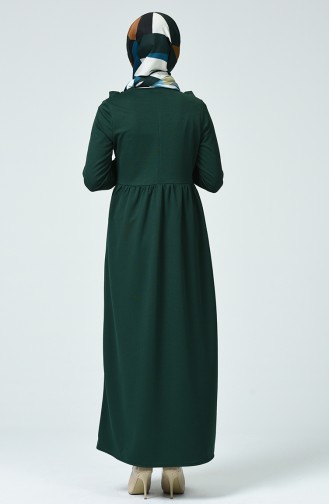 Robe à Froufrous 1424-03 Vert émeraude 1424-03