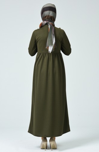 Frilled Dress 1424-05 Khaki 1424-05