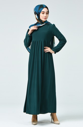 Shirred Sandy Dress 1934-03 Emerald Green 1934-03