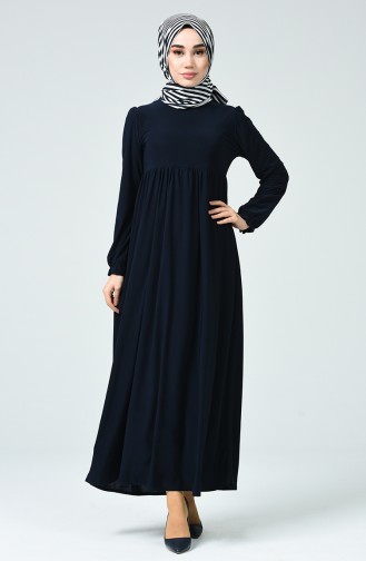 Navy Blue Hijab Dress 1934-04