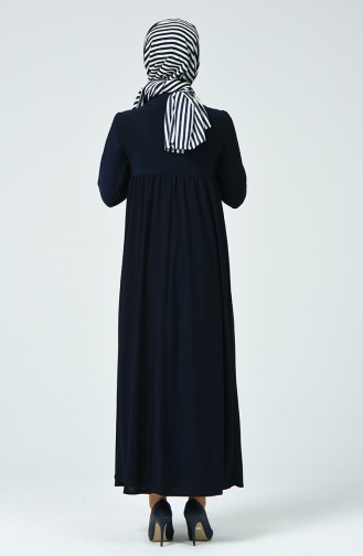 Büzgülü Sandy Elbise 1934-04 Lacivert
