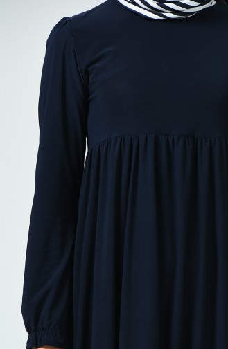 Shirred Sandy Dress 1934-04 Navy Blue 1934-04