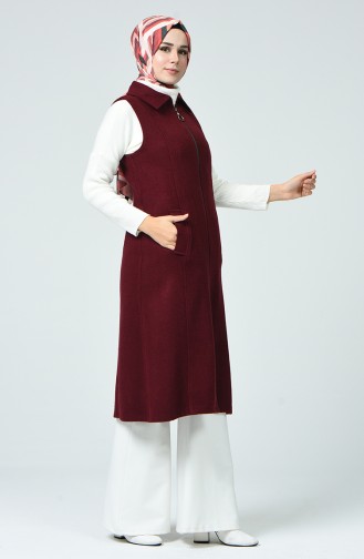 Claret red Gilet 2103-05