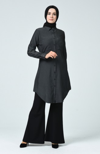 Black Overhemdblouse 6431-01