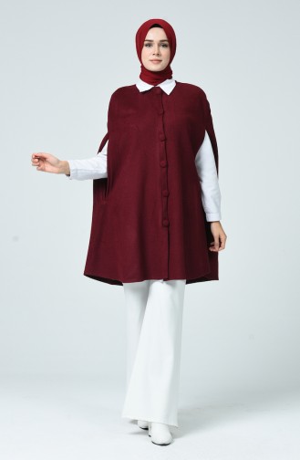 Claret red Poncho 2024-02