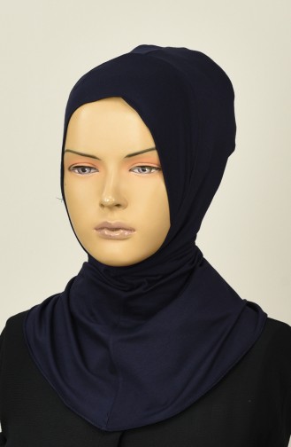 Gekämmte Hijab-Bonnet 13142-11 Dunkelblau 13142-11