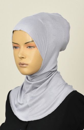 Gekämmte Hijab-Bonnet 13142-12 Grau 13142-12