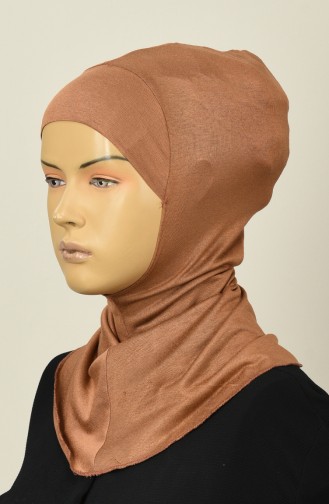 Gekämmte Hijab-Bonnet 13142-14 Zimtfarbig 13142-14