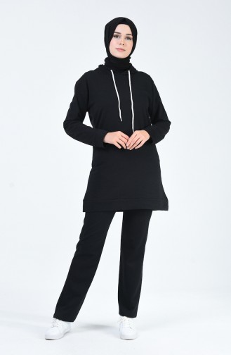 Hooded Tracksuit Black 20002-01