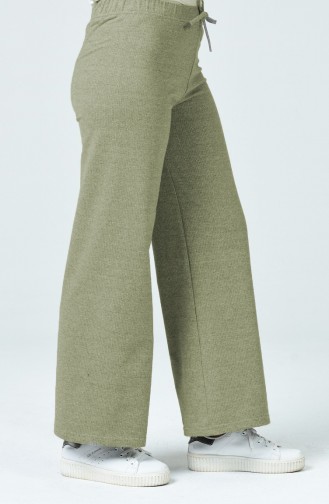 Pantalon Large Taille Élastique 8120-01 Khaki 8120-01