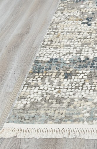Aksu Rutschfeste Teppich mit Quasten 100x200 Burçe 30401072 Blau 30401072