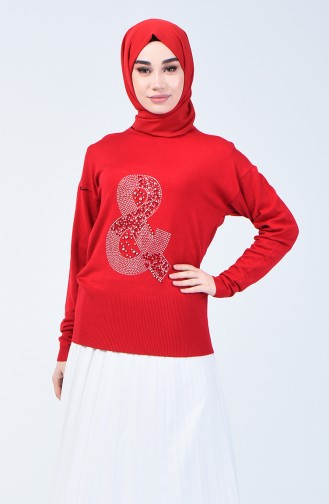 Rot Pullover 0581-07