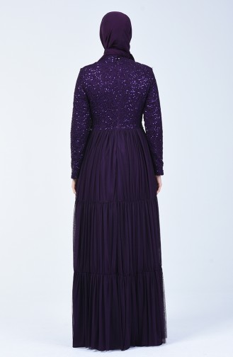 Purple Hijab Evening Dress 52769-05