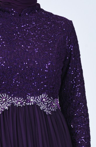 Purple Hijab Evening Dress 52769-05