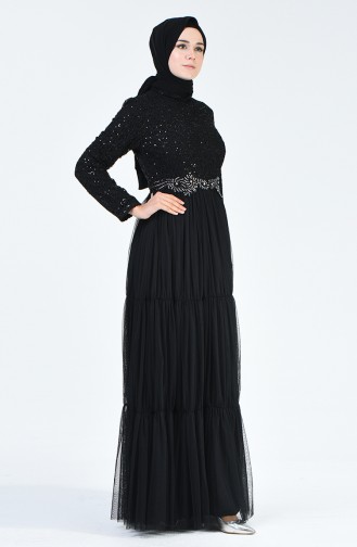 Schwarz Hijab-Abendkleider 52769-06
