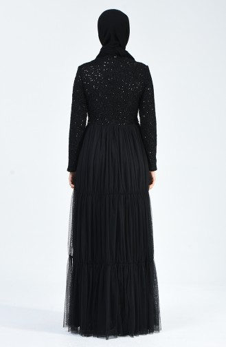 Black Hijab Evening Dress 52769-06