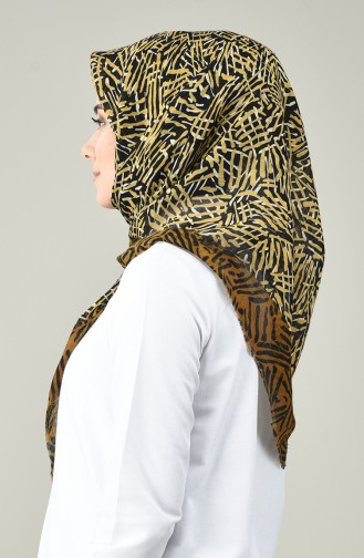 Patterned Scarf Brown tobacco 901583-06