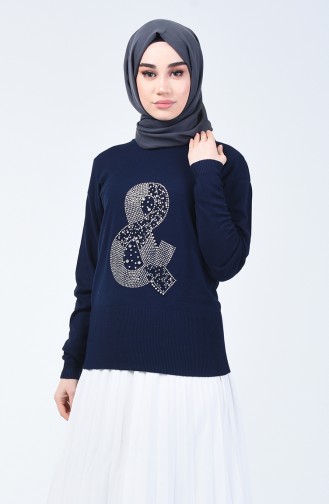 Navy Blue Trui 0581-09