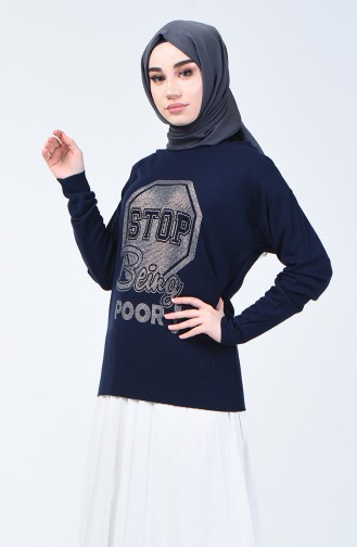 Navy Blue Sweater 0583-07