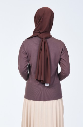 Pull Tricot İmprimée de Pierre 0589-06 Vison Foncé 0589-06