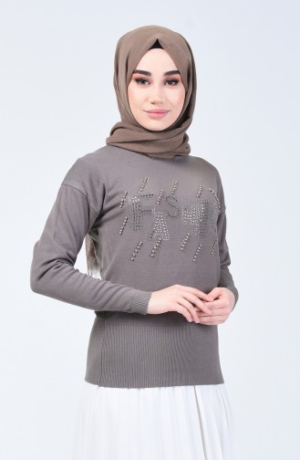 Dunkel-Nerz Pullover 0590-05