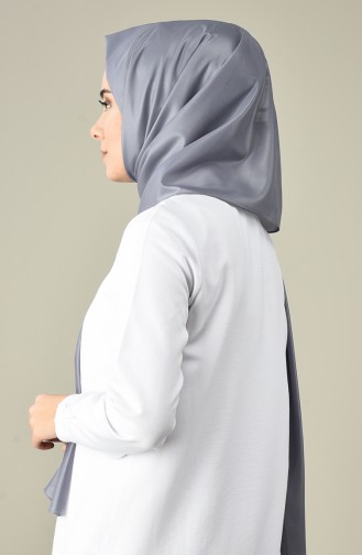 Châle en Mousseline Aspect Cuir 50053-14 Gris 50053-14